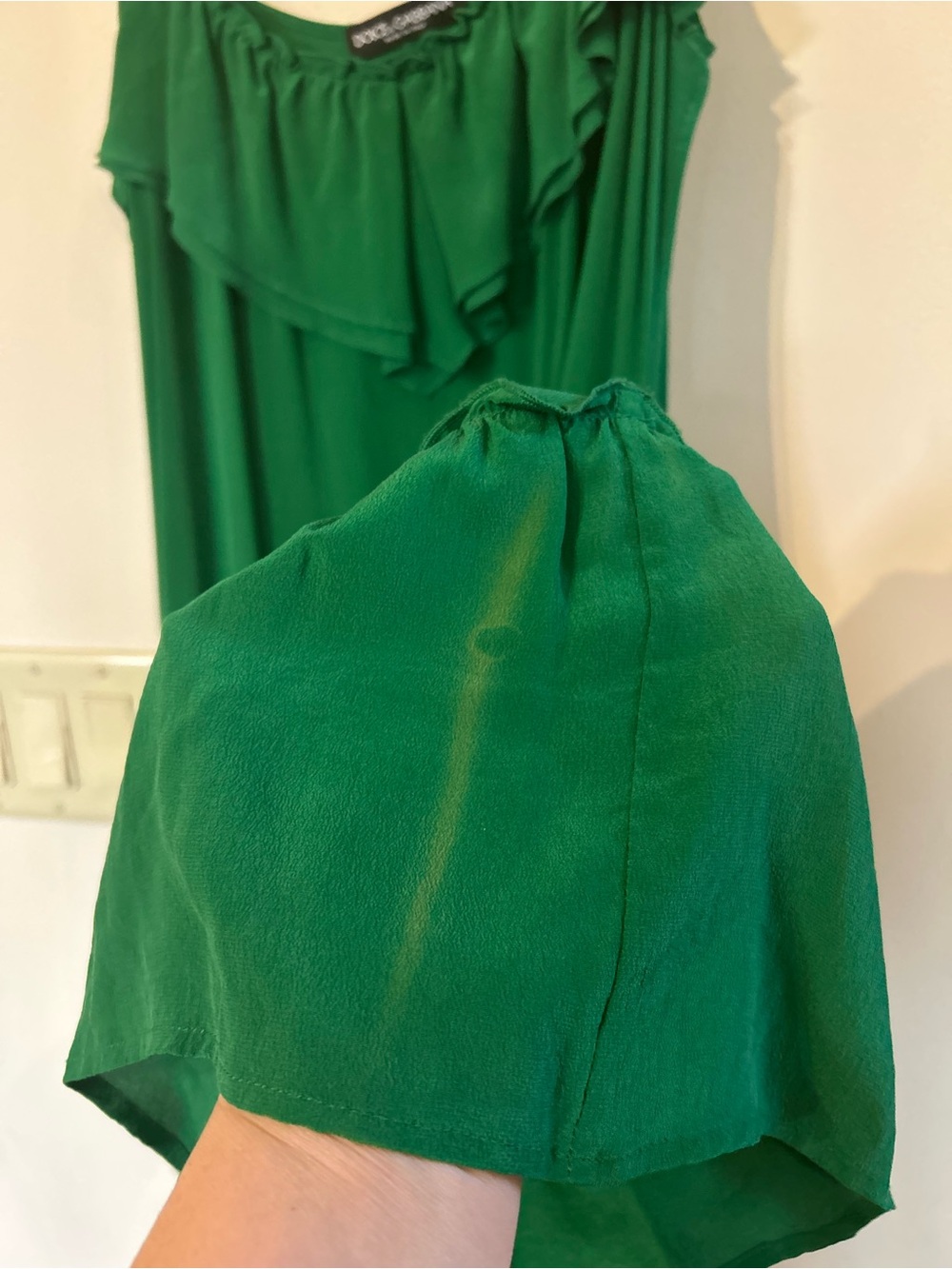 Dolce & Gabbana green silk dress PROJECT size 38 - Picture 3 of 11